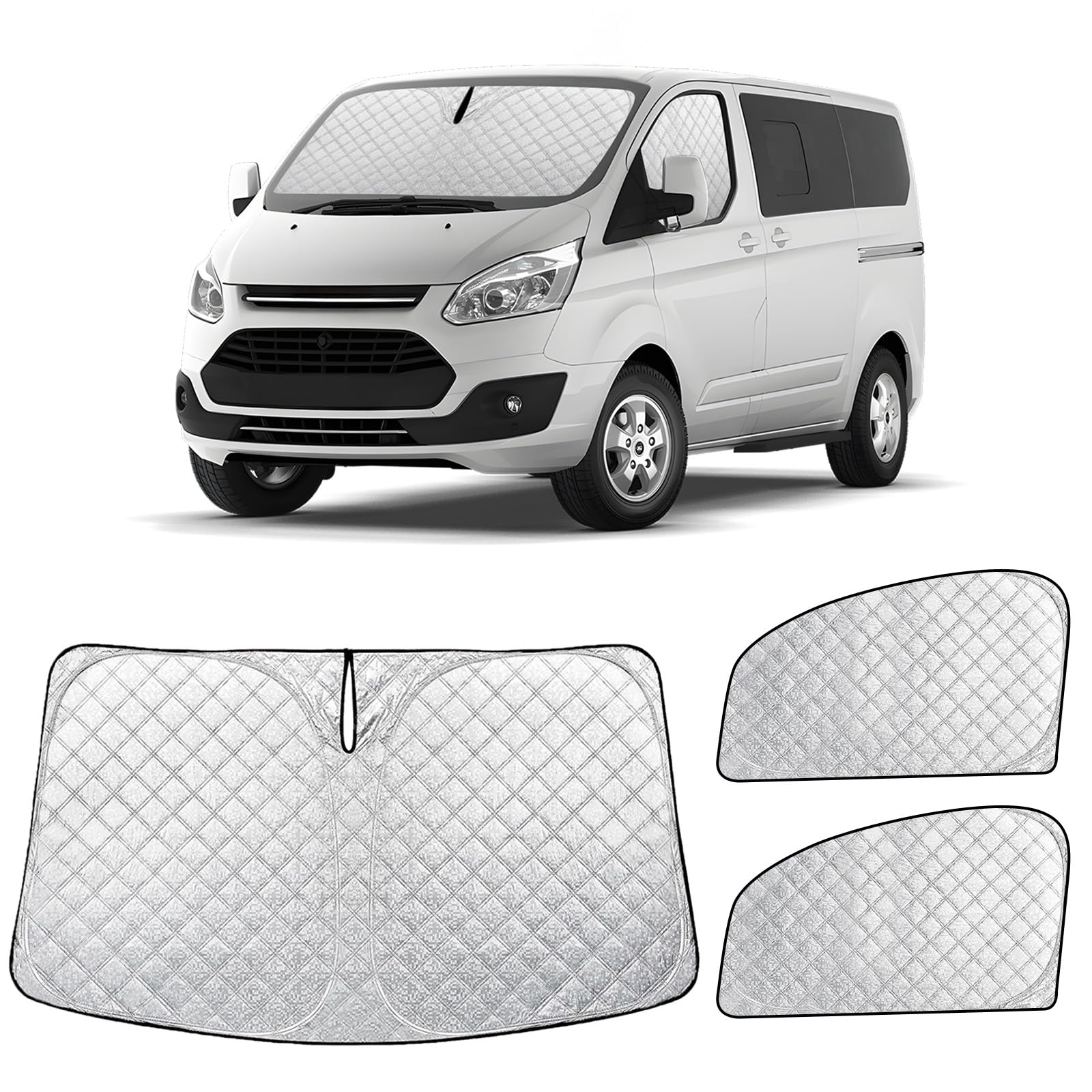 ZATOOTO Frontscheibe Sonnenschutz für Ford Transit Custom, Windschutzscheibe Sonnenschutz Innen Faltbar, Thermomatten Magnetisch, Verdickte, blockiert 99% UV-Strahlen, 3er Set ZATOOTO Frontscheibe Sonnenschutz für Ford Transit Custom, Windschutzscheibe Sonnenschutz Innen Faltbar, Thermomatten Magnetisch, Verdickte, blockiert 99% UV-Strahlen, 3er Set von ZATOOTO