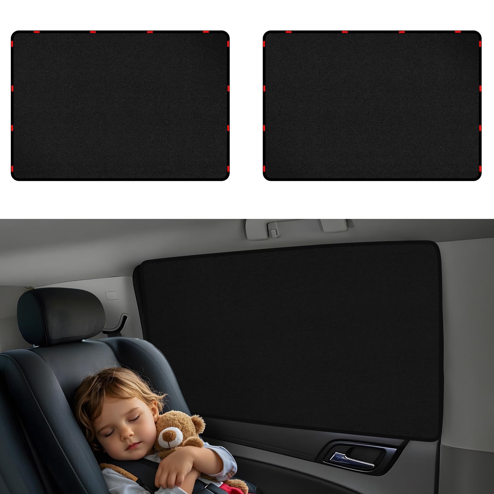 ZATOOTO Magnetic Auto Vorhang, UV-Blocking Sonnenschutz Auto, Schützt Kinder und Haustiere auf dem Rücksitz, bietet Privatsphäre, 2-Pack, 80 * 50cm ZATOOTO Magnetic Auto Vorhang, UV-Blocking Sonnenschutz Auto, Schützt Kinder und Haustiere auf dem Rücksitz, bietet Privatsphäre, 2-Pack, 80 * 50cm von ZATOOTO
