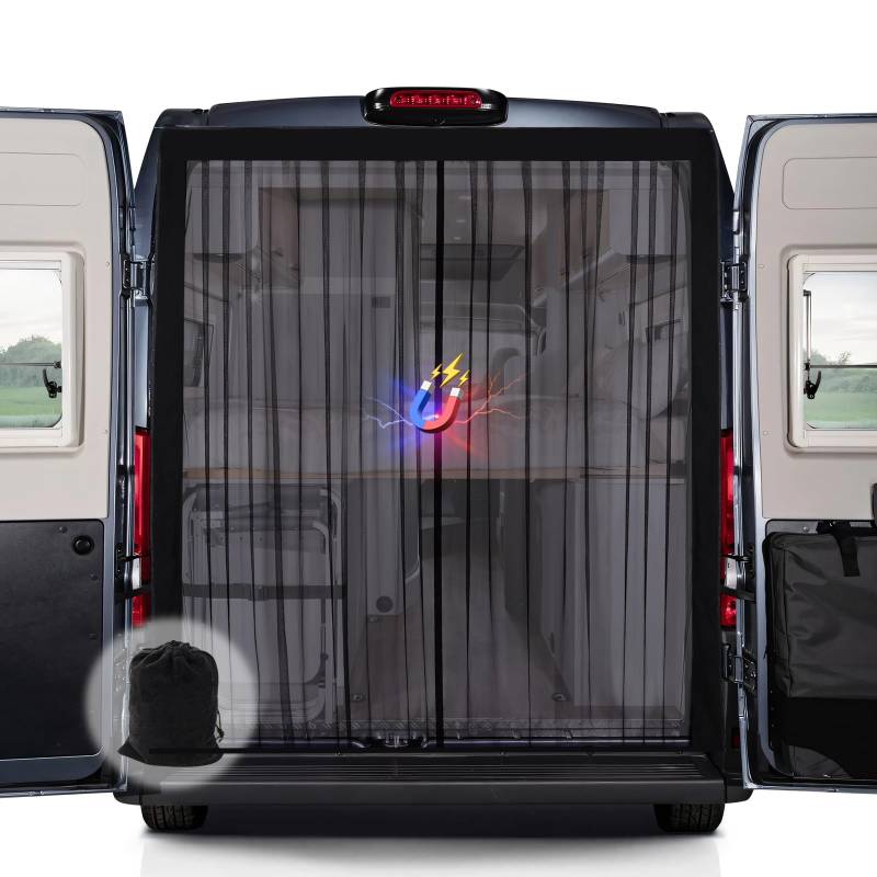 ZATOOTO Moskitonetz Van mit Magnetismus, Fliegengitter Auto für Mercedes Sprinter (Standarddach) Volkswagen Crafter (Standard-Dach), Center Magnetic Closure für Insektenschutz Auto von ZATOOTO