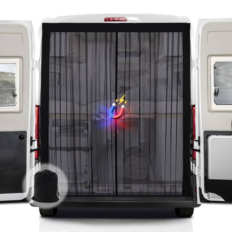 ZATOOTO Moskitonetz Van mit Magnetismus, Fliegengitter Auto für Opel Movano (Hochdach) FIAT Ducaro (Hochdach), Center Magnetic Closure für Insektenschutz Auto von ZATOOTO