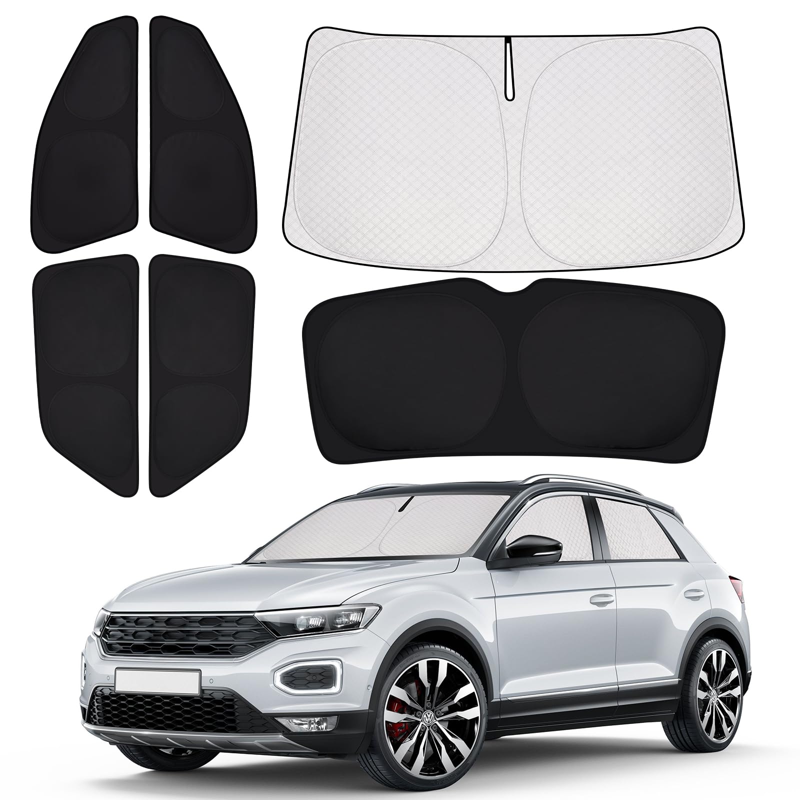 ZATOOTO Sonnenschutz Auto Geeignet für VW T-ROC 2018-2024, Sichtschutz Auto für Frontscheibe, Seitenfenster und Heckscheibe, Vollständiger Satz Wärmeisolierung und Privatsphärenschutz ZATOOTO Sonnenschutz Auto Geeignet für VW T-ROC 2018-2024, Sichtschutz Auto für Frontscheibe, Seitenfenster und Heckscheibe, Vollständiger Satz Wärmeisolierung und Privatsphärenschutz von ZATOOTO