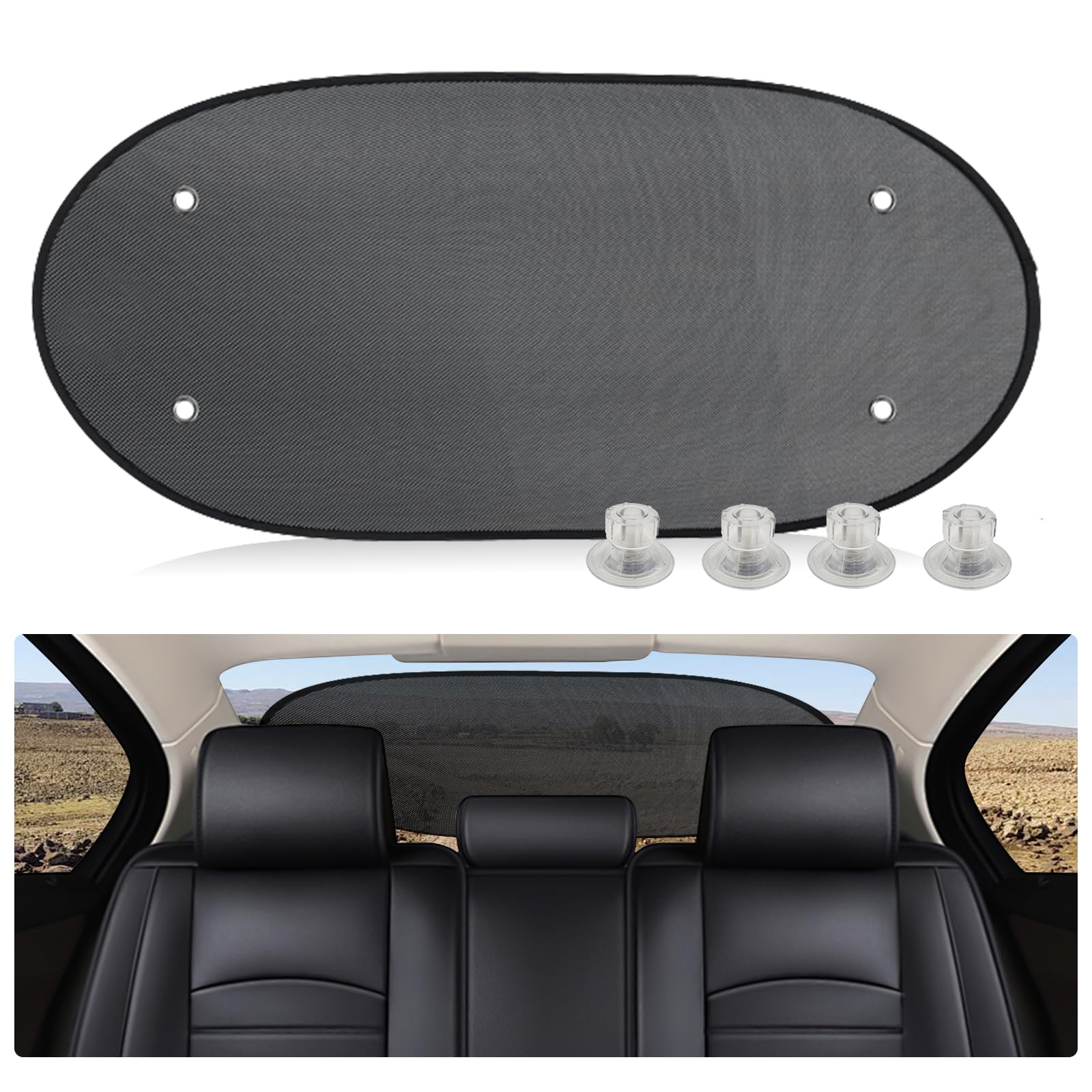 ZATOOTO Auto Sonnenblende für Heckscheibe, Sonnenschutz Auto Baby, Faltbare Auto Heckscheibe Sonnenblende mit Saugnäpfen, Sichtschutz Fenster, Mesh Heckscheibenblende, UV Schutz, 100x50 cm ZATOOTO Auto Sonnenblende für Heckscheibe, Sonnenschutz Auto Baby, Faltbare Auto Heckscheibe Sonnenblende mit Saugnäpfen, Sichtschutz Fenster, Mesh Heckscheibenblende, UV Schutz, 100x50 cm von ZATOOTO