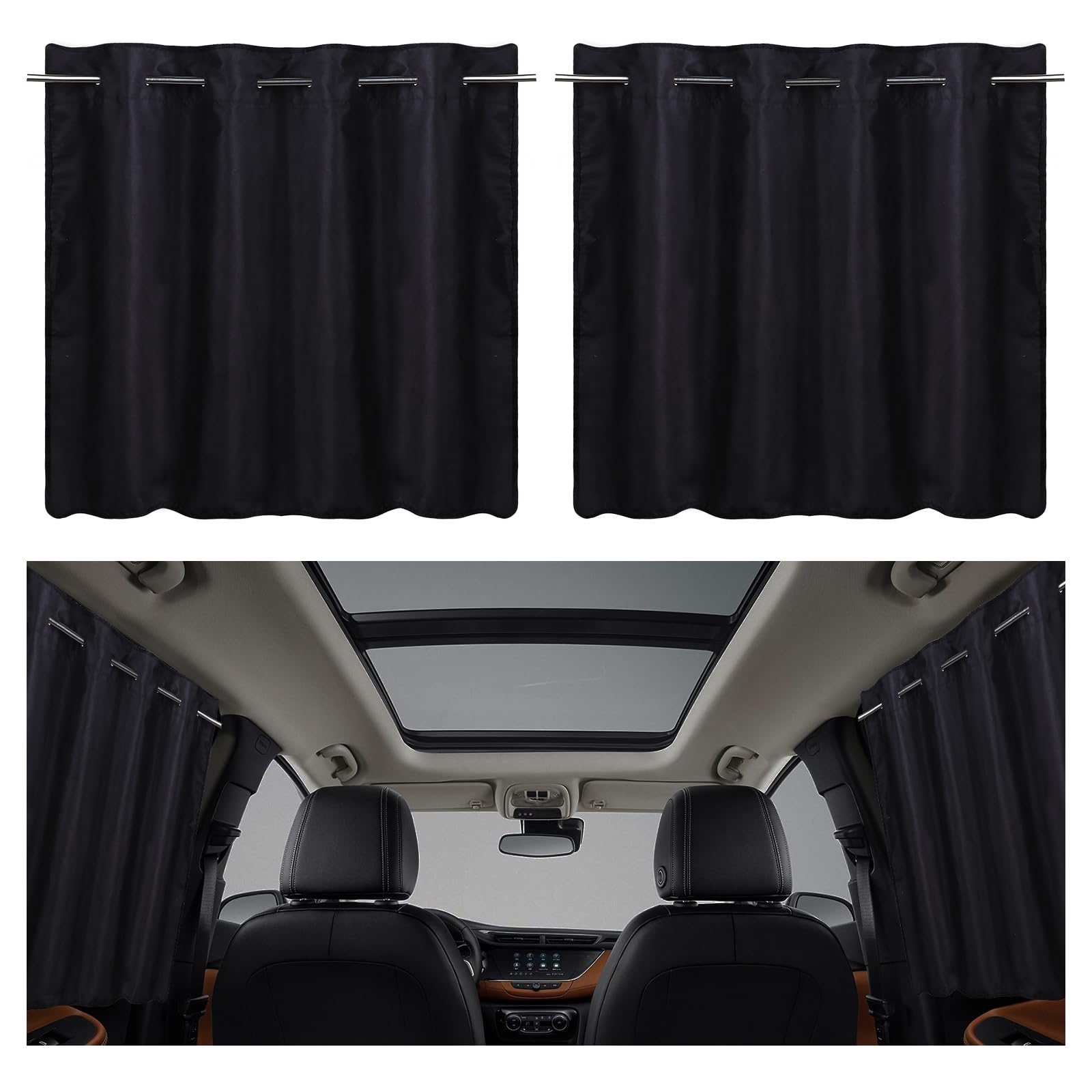 ZATOOTO Sonnenschutz Auto Seitenscheibe, Sichtschutz Fenster, Auto Fenster Verdunkelung mit Verstellbar Stangen, Sonnenschutz Auto für Heckscheibe oder Heckklappen, Groß ZATOOTO Sonnenschutz Auto Seitenscheibe, Sichtschutz Fenster, Auto Fenster Verdunkelung mit Verstellbar Stangen, Sonnenschutz Auto für Heckscheibe oder Heckklappen, Groß von ZATOOTO