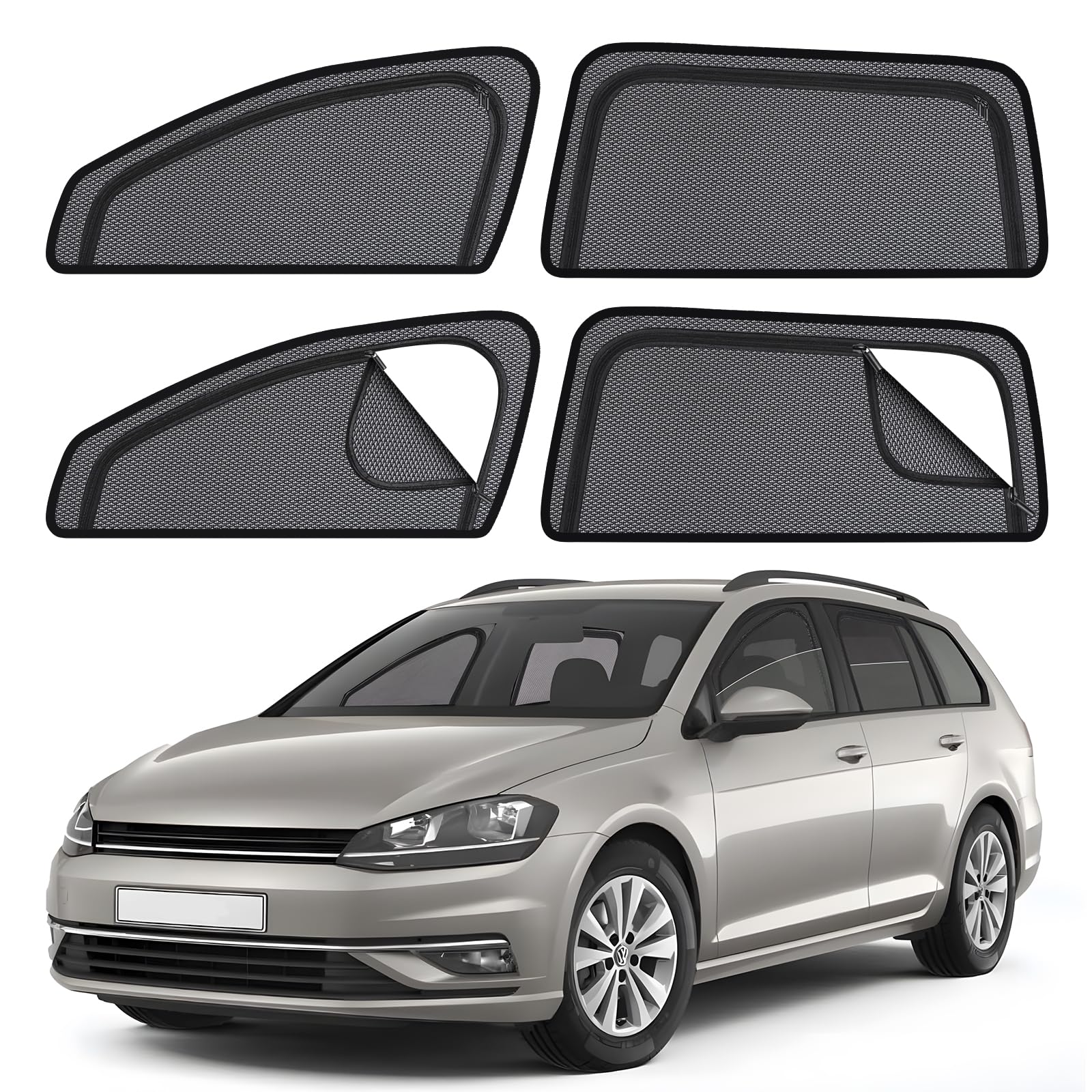 ZATOOTO Sonnenschutz Auto Seitenscheibe Kompatibel mit VW Golf 7 Variant 2015-2021, 4 Stück Magnetische Auto Fenster Verdunkelung für UV-Schutz, Privatsphäre, Belüftung und Insektenschutz ZATOOTO Sonnenschutz Auto Seitenscheibe Kompatibel mit VW Golf 7 Variant 2015-2021, 4 Stück Magnetische Auto Fenster Verdunkelung für UV-Schutz, Privatsphäre, Belüftung und Insektenschutz von ZATOOTO