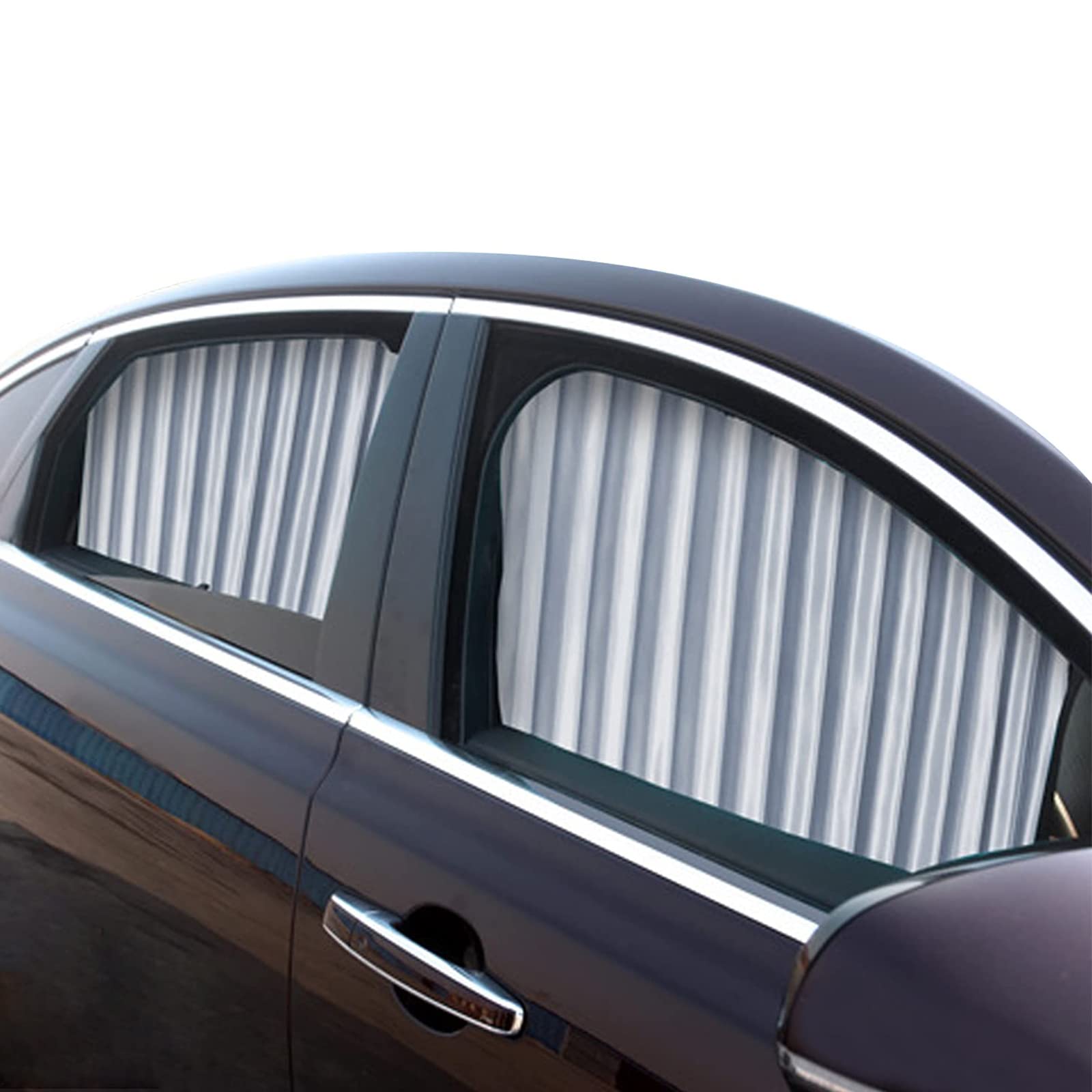 ZATOOTO Sonnenschutz fürs Auto Vorhang, 2 Stück Sonnenschutz Magnetisch für UV-Schutz, Hitzeschutz, Silber von ZATOOTO