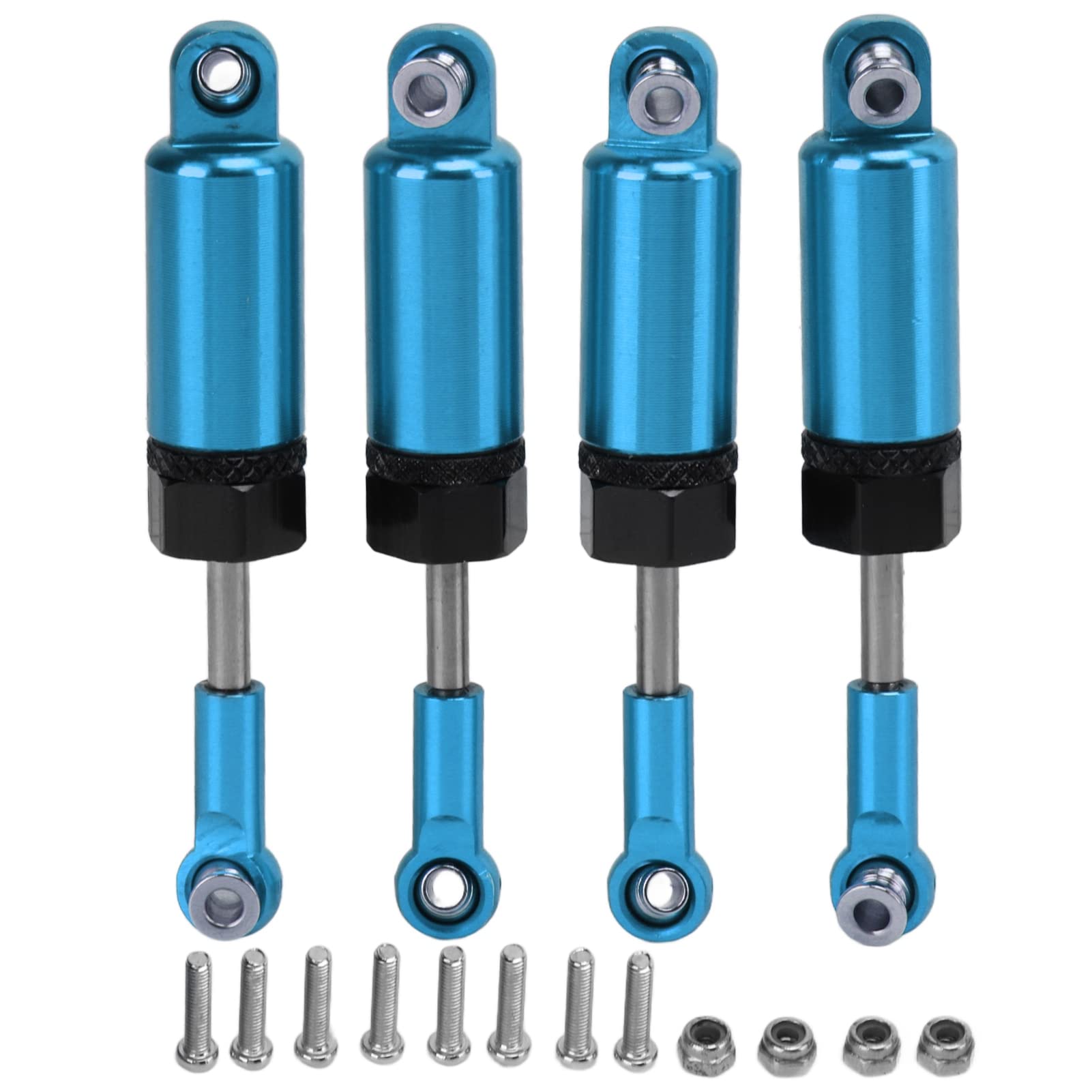 Zaweliyo 4PCS Metall Verstellbarer Stoßdumper-Set-Fernbedienungsauto-Upgrade-Teile für MN WPL C-14 C-24 Geeignet (Blau) von ZAWELIYO