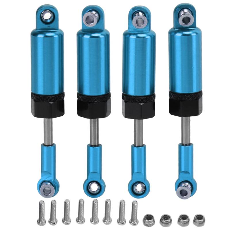 Zaweliyo 4PCS Metall Verstellbarer Stoßdumper-Set-Fernbedienungsauto-Upgrade-Teile für MN WPL C-14 C-24 Geeignet (Blau) von ZAWELIYO