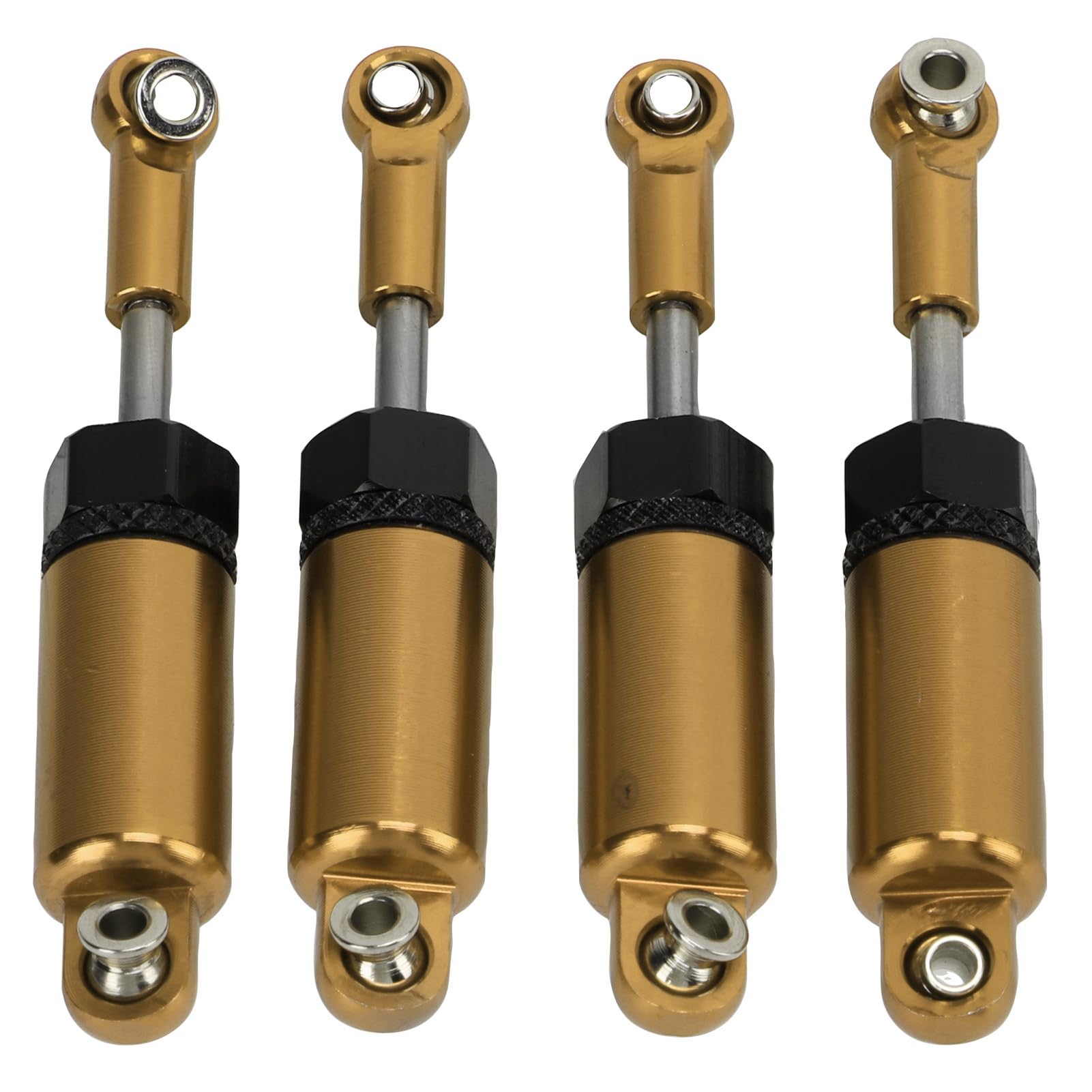 Zaweliyo 4PCS Metall Verstellbarer Stoßdumper-Set-Fernbedienungsauto-Upgrade-Teile für MN WPL C-14 C-24 Geeignet (Golden) von ZAWELIYO