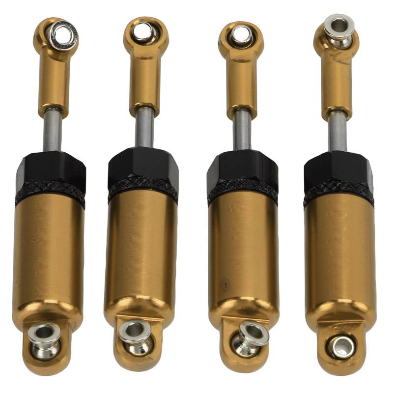 Zaweliyo 4PCS Metall Verstellbarer Stoßdumper-Set-Fernbedienungsauto-Upgrade-Teile für MN WPL C-14 C-24 Geeignet (Golden) von ZAWELIYO