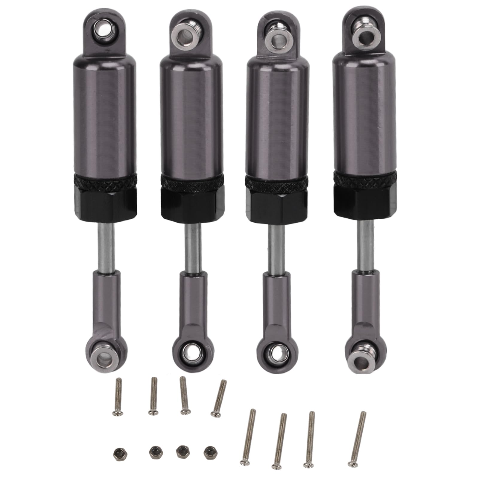 Zaweliyo 4PCS Metall Verstellbarer Stoßdumper-Set-Fernbedienungsauto-Upgrade-Teile für MN WPL C-14 C-24 Geeignet (Ti Farbe) von ZAWELIYO