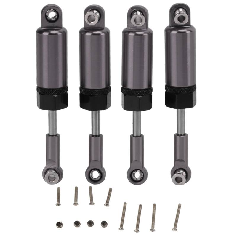 Zaweliyo 4PCS Metall Verstellbarer Stoßdumper-Set-Fernbedienungsauto-Upgrade-Teile für MN WPL C-14 C-24 Geeignet (Ti Farbe) von ZAWELIYO