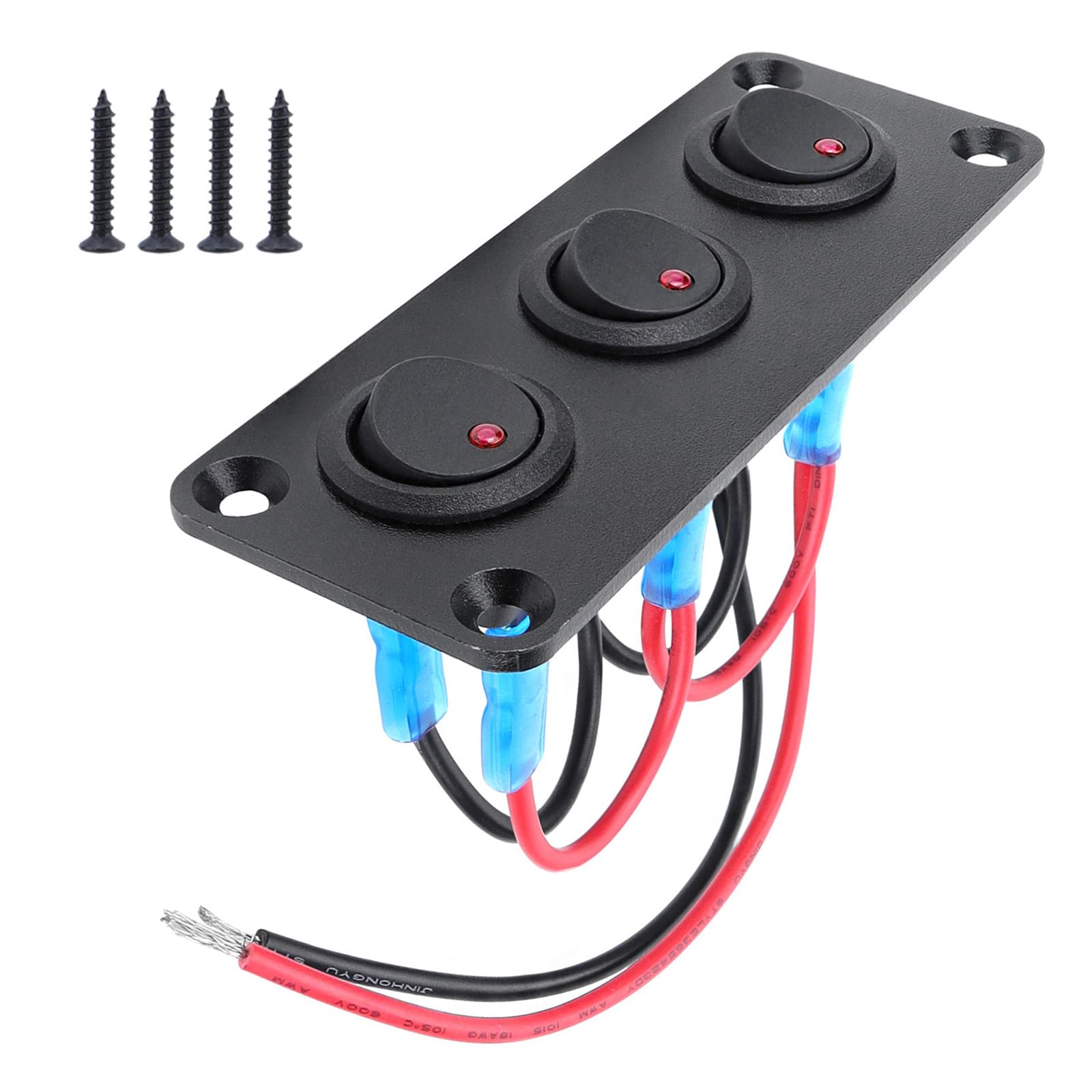 ZBIianxer Automobil Marine Red LED Kippschalter Schalter 20A 12 V Geeignet Für Boot Dashboard Control Einfacher Installation Wasserdicht ZBIianxer Automobil Marine Red LED Kippschalter Schalter 20A 12 V Geeignet Für Boot Dashboard Control Einfacher Installation Wasserdicht von ZBIianxer