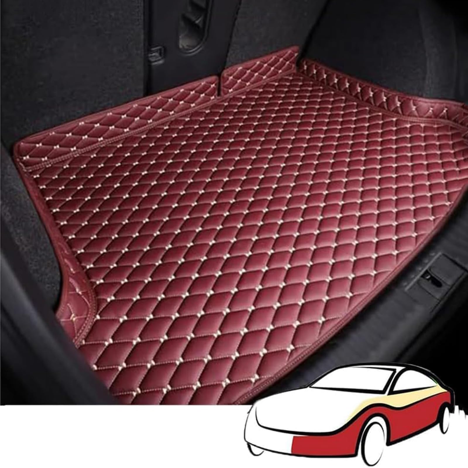 Auto Kofferraummatte FüR Subaru Impreza V Sedan 2020 2021 2022 2023 2024 2025, wasserdichte Leder Kofferraumwanne Mit Hoher Seite Antirutsch Schutzmatte Auto ZubehöR, Red Beige Auto Kofferraummatte FüR Subaru Impreza V Sedan 2020 2021 2022 2023 2024 2025, wasserdichte Leder Kofferraumwanne Mit Hoher Seite Antirutsch Schutzmatte Auto ZubehöR, Red Beige von ZBMDTHEF