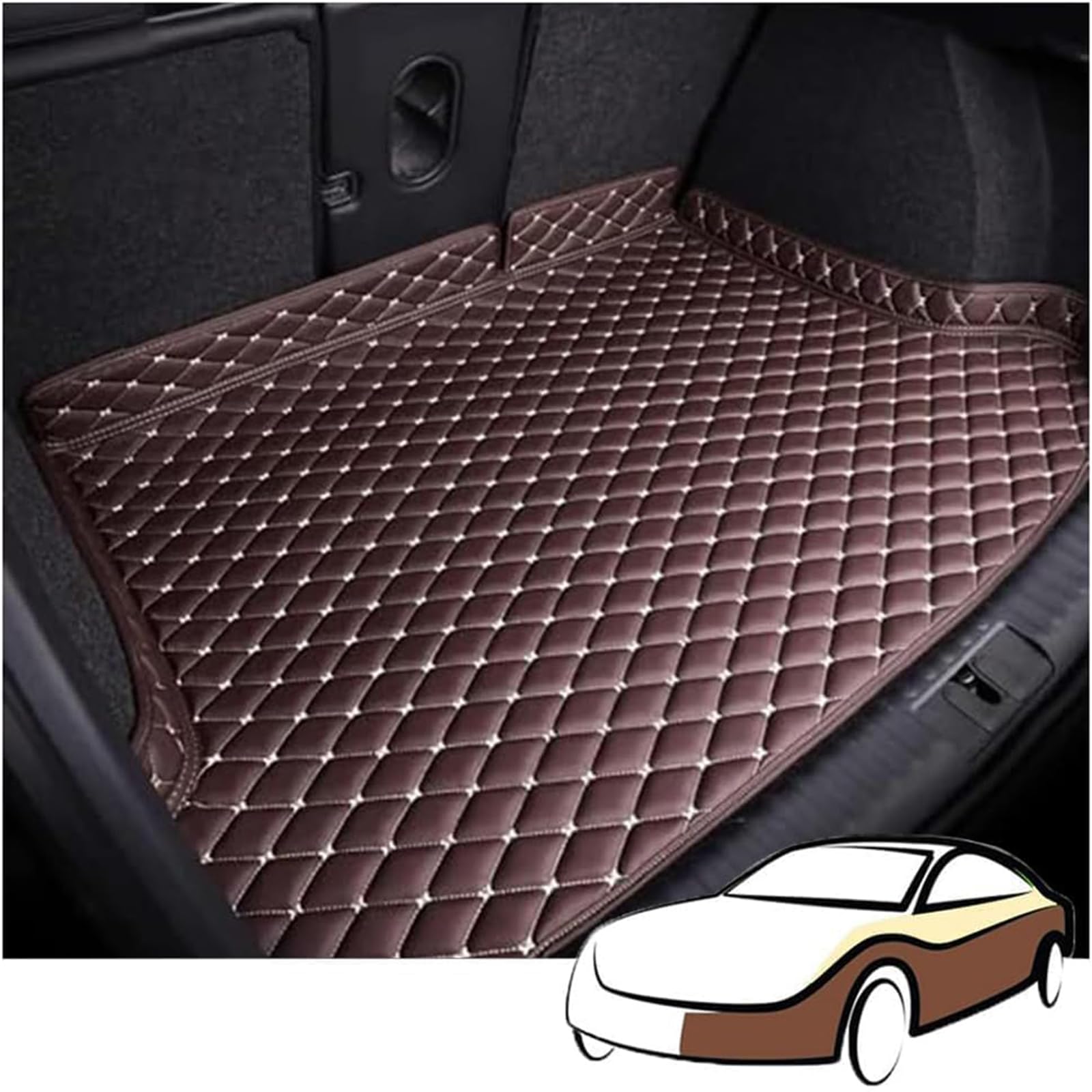 Auto Kofferraummatte FüR Toyota C-HR II 2023 2024, wasserdichte Leder Kofferraumwanne Mit Hoher Seite Antirutsch Schutzmatte Auto ZubehöR, Coffee Beige Auto Kofferraummatte FüR Toyota C-HR II 2023 2024, wasserdichte Leder Kofferraumwanne Mit Hoher Seite Antirutsch Schutzmatte Auto ZubehöR, Coffee Beige von ZBMDTHEF