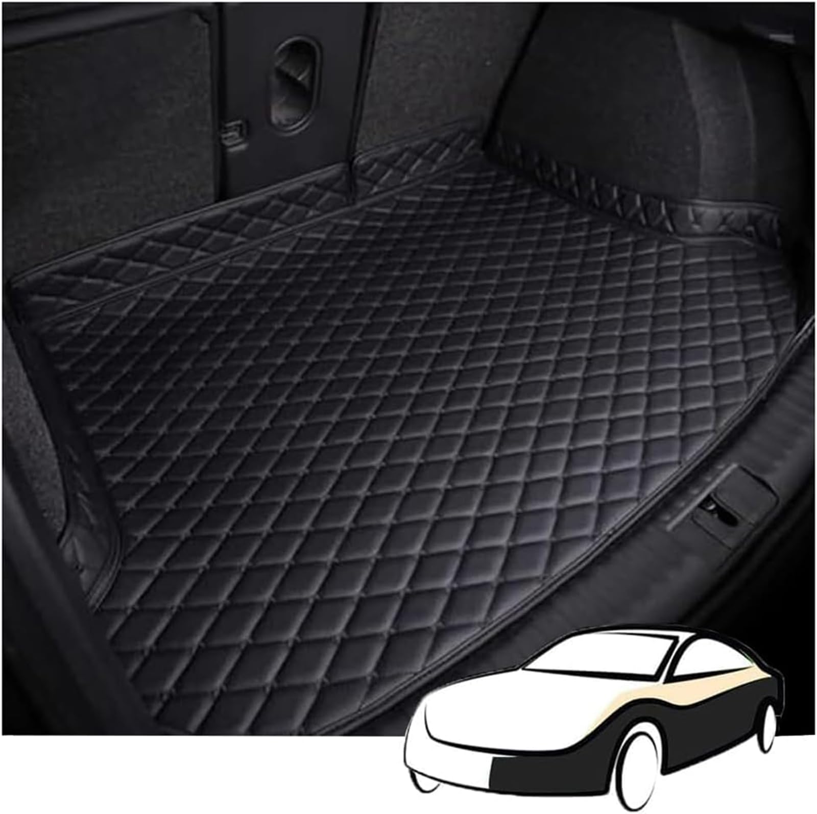 Auto Kofferraummatte FüR Toyota CHR 2018 2019 2020 2021 2022 2023 2024 2025, wasserdichte Leder Kofferraumwanne Mit Hoher Seite Antirutsch Schutzmatte Auto ZubehöR,Black Auto Kofferraummatte FüR Toyota CHR 2018 2019 2020 2021 2022 2023 2024 2025, wasserdichte Leder Kofferraumwanne Mit Hoher Seite Antirutsch Schutzmatte Auto ZubehöR,Black von ZBMDTHEF