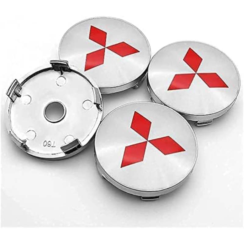ZBYFCLK 4 Stück Nabendeckel für Mitsubishi Colt 60MM,Radnabenkappen,Radnabendeckel,Felgendeckel,Sonnenschutz Wasserdicht Staubdicht Nabendeckel,Autoteile von ZBYFCLK