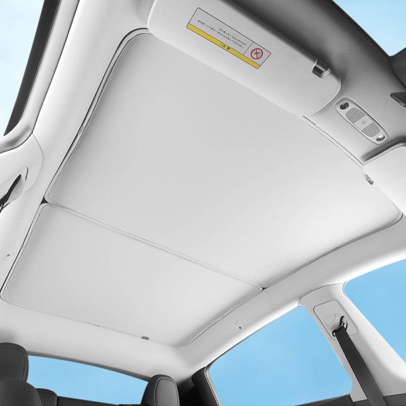 Sonnenblenden für glasdach für Tesla Model 3 2023/2024,Sunshade roof autoglas schiebedach sonnenblenden wärmedämmende Abdeckung dachfenster uv-Schutz,Bei-ge von ZBYFCLK