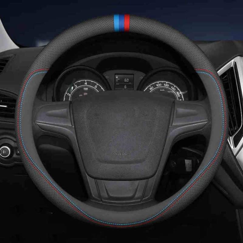 Auto Lenkradbezug für MG MG6/MG5 Pilot HS MG5 GS ZS GT 3S, Anti Rutsch Atmungsaktiv Mikrofaser Leder Auto Lenkradschoner,OType-B von ZCHQF