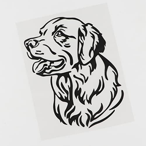 ZCHZCS 3ps Amüsantes Großes Tier Schöne Golden Retriever Autoaufkleber Aufkleber Vinyl 12,6 cm × 16,5 cm Laptop -Koffer -Truck Zubehört von ZCHZCS