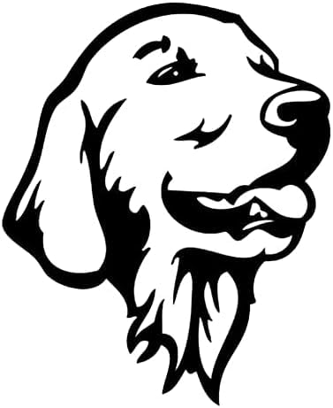 ZCHZCS 3ps Golden Retriever Hundauto Aufkleber Haustierhund wasserdichte Abziehbilder Auto Motorrad Laptop Dekoration Zubehör PVC, 14 cm*12 cm Lustiger Auto Autohalter Aufkleber von ZCHZCS