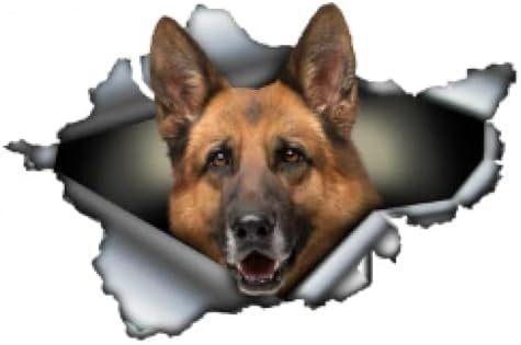 ZCHZCS 3ps Selbstklebende 3D-Aufkleber-Hund-Hund-Auto-Aufkleber Wasserdichtes Auto-Dekore Auf Stoßfänger Heckscheiben-Wagen Hülle 20 cm Auto Aufkleber Aufkleber Autoaufkleber von ZCHZCS
