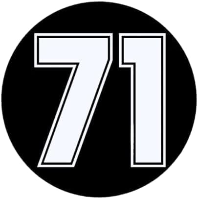 ZCHZCS 3ps Verschiedene Größen Vinyl -Aufkleber Abbildung Nummer 71 Autoaufkleber Wasserdichtes Auto -Dekore Für Stoßfänger Heckscheibe 20x20 cm Autokalkunden -Dekoration Aufkleber Autoaufkleber von ZCHZCS