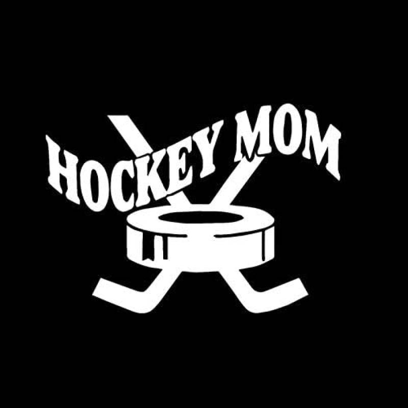 ZCHZCS Autoaufkleber 14,2 cm X 10 cm Auto Styling Mom Hockey Sport Fashion Vinyl Car Aufkleber Schwarz Silber 3PS von ZCHZCS