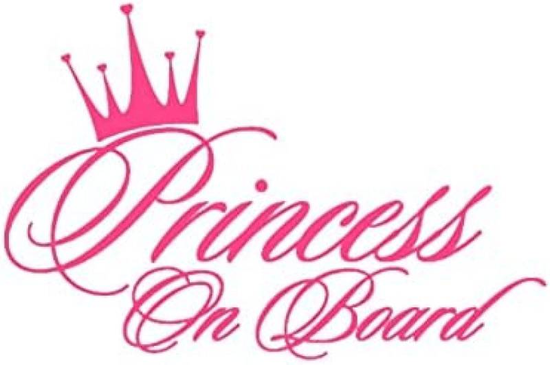 ZCHZCS Autoaufkleber 16,5 X 10,9 cm Autoaufkleber Prinzessin An Bord Warnschild Aufkleber Auf Autodekoration Vinyl Aufkleber Und AufkleberautoStyling 3PS von ZCHZCS