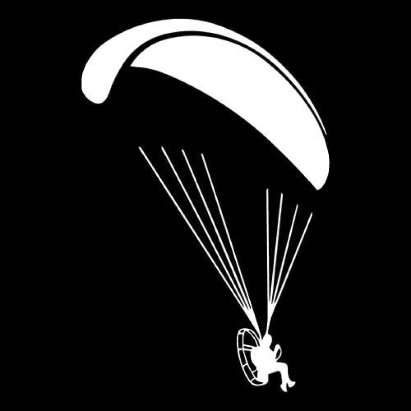 ZCHZCS Autoaufkleber 18 cm * 12 cm Autoaufkleber Paramotor Flyer Fashion Decorative Auto Aufkleber PVCAutoaufkleber Schwarz/White 3PS von ZCHZCS