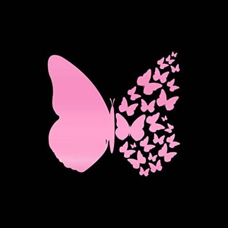ZCHZCS Butterfly Vinyl -Aufkleber Aufkleber, Schmetterlinge Fliegende Autos Und Aufkleber Autoswagen Vans Wände Laptop Fensterschalter Stoßfänger Aufkleber (reflektierend Gelb) von ZCHZCS