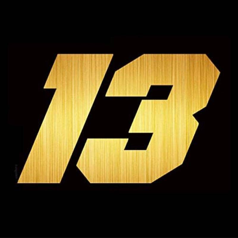 ZCHZCS Car Sticker 15 X 10.3 cm Motorcycle Sticker Number 13 Car Sticker Moto Car Sticker Funny Vinyl Car Styling 3PS von ZCHZCS