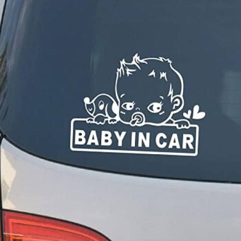 ZCHZCS Klebstoffe Babycar Kleberkleber Es Gibt Aufkleber Für Kinderwagen In Autos Reflektierende Aufkleber Für Heckfensterfenster, 30 X 22,4 Reflektierendes Silber 3PS von ZCHZCS