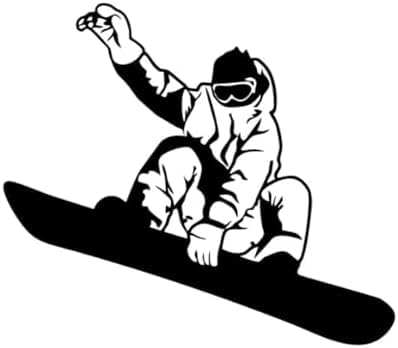 ZCHZCS Verschiedene Größen Autoaufkleber Snowboardauto -Aufkleber wasserdichte Aufkleber Auf Autowagen Stoßfänger Heckscheibe Vinyl 20 cm X 17,5 cm Autokalauton Dekoration Aufkleber von ZCHZCS