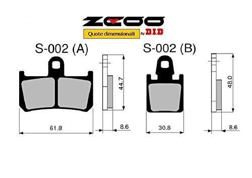 45s00201 Bremsbeläge zcoo (S002 EX C) Yamaha MT-01 1670 2007 – 2011 (vorne) von ZCOO