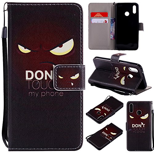 Schutzhülle für Huawei P20 Lite (Nicht für P20) Hülle, ZCRO Flip Case Leder Tasche Handytasche Hülle mit Muster Bunt Kartenfach Magnet Standfunktion Strap Cover Multifunktion Wallet Case Design im Bookstyle Schutzhülle Etui Handyhüllen Schale für Huawei P20 Lite (Augen) von ZCRO
