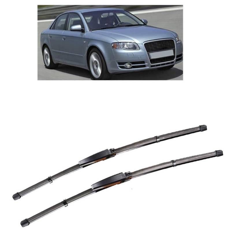 Frontscheibenwischer für Audi A4 B7 S4 RS4 2004-2008 22"+22",Windschutzscheibe sauberes Fenster Auto-Regenbürsten Wischerblatt Gummistreifen Zubehör von ZDDYUU