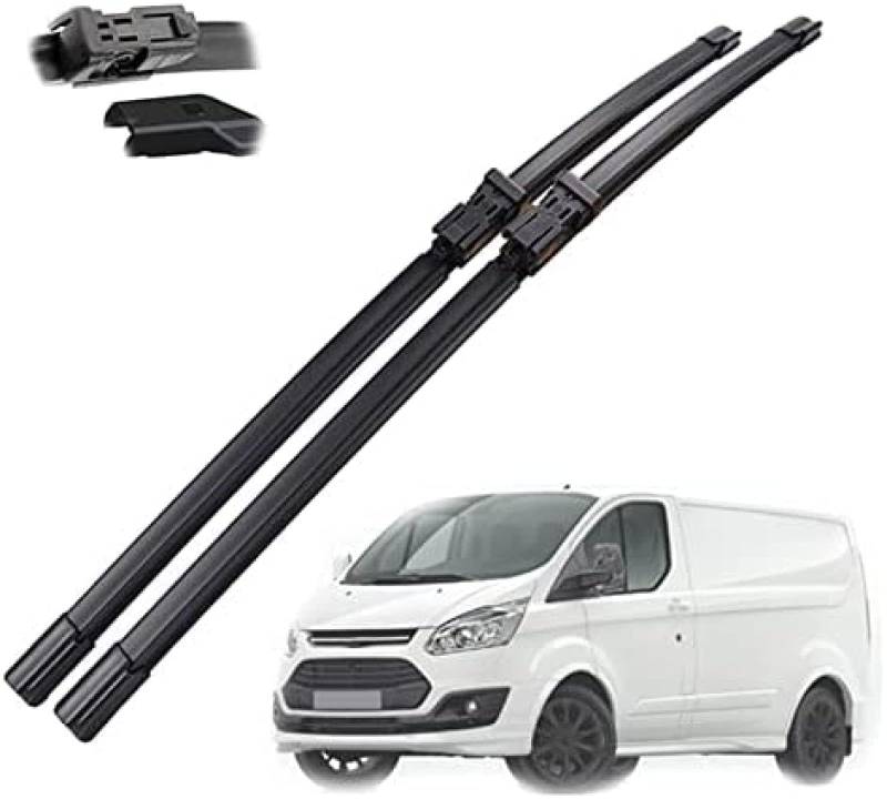 Frontscheibenwischer für Ford Tourneo Transit Custom 2012 2013 2014 2015 2016 2017 30”+28”,Windschutzscheibe sauberes Fenster Auto-Regenbürsten Wischerblatt Gummistreifen Zubehör von ZDDYUU