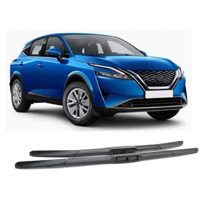 Frontscheibenwischer für Nissan Qashqai J12 2021-2024 26"+17",Windschutzscheibe sauberes Fenster Auto-Regenbürsten Wischerblatt Gummistreifen Zubehör von ZDDYUU