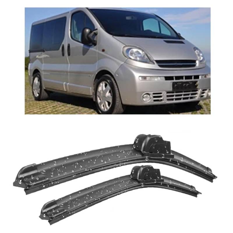 Frontscheibenwischer für Renault Trafic X83 2001-2014 24"+21",Windschutzscheibe sauberes Fenster Auto-Regenbürsten Wischerblatt Gummistreifen Zubehör von ZDDYUU