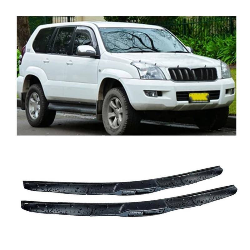 Frontscheibenwischer für Toyota Land Cruiser Prado 120 2002-2009 22"+21",Windschutzscheibe sauberes Fenster Auto-Regenbürsten Wischerblatt Gummistreifen Zubehör von ZDDYUU