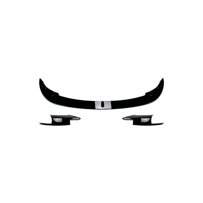 Frontspoiler für BMW 5 Series F10 F11 M5 2011-2017 Stoßstangenlippe aus abriebfestem Anti-Kollisionsschutz Sportliche Frontlippe Diffusor Spoilerlippe,A-Glossy Black von ZDDYUU