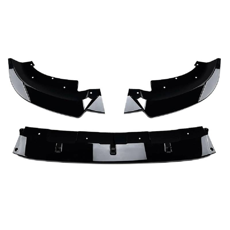 Frontspoiler für BMW X3 G01 2018-2021 Stoßstangenlippe aus abriebfestem Anti-Kollisionsschutz Sportliche Frontlippe Diffusor Spoilerlippe,A-Glossy Black von ZDDYUU