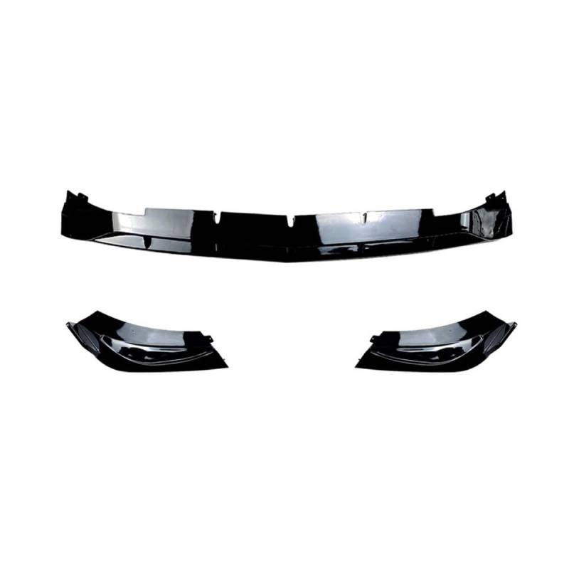 Frontspoiler für Benz C-Class W206 C200 C260 2022+ AMG Stoßstangenlippe aus abriebfestem Anti-Kollisionsschutz Sportliche Frontlippe Diffusor Spoilerlippe,A-Glossy Black von ZDDYUU