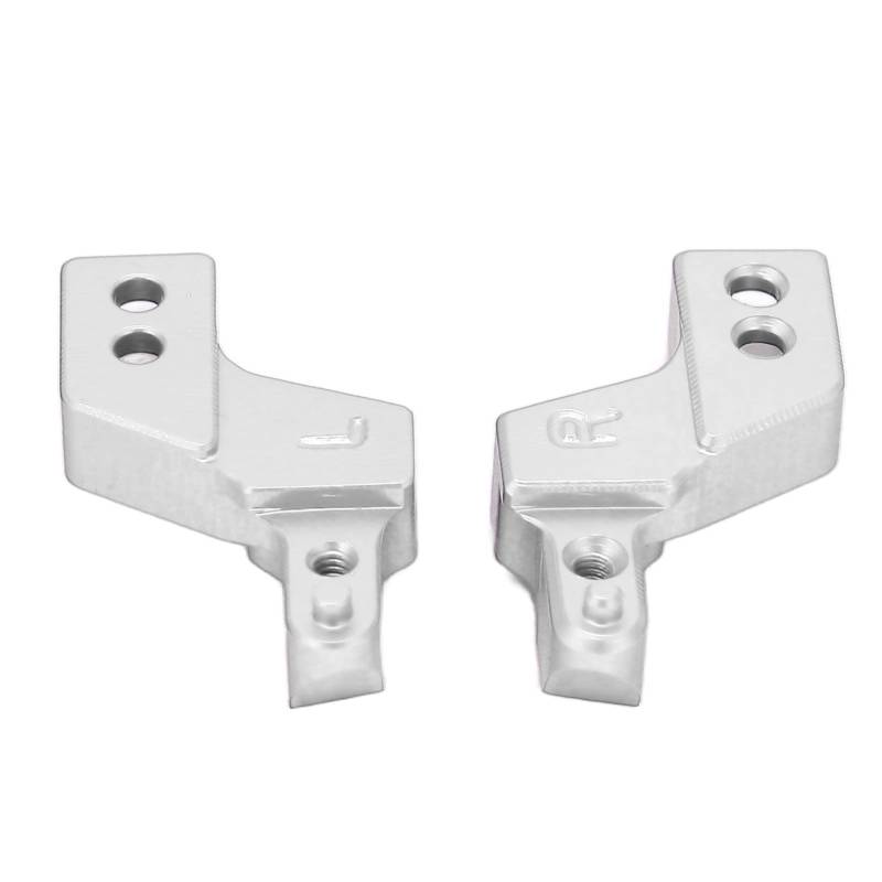2pcs Vordere Stoßfängerhalterungen Aluminiumlegierung Leichte Vordermeldung mit Schraubenschlüssel für Axiale SCX24 1/24 RC -Auto Silber (SILVER) von ZDETGU