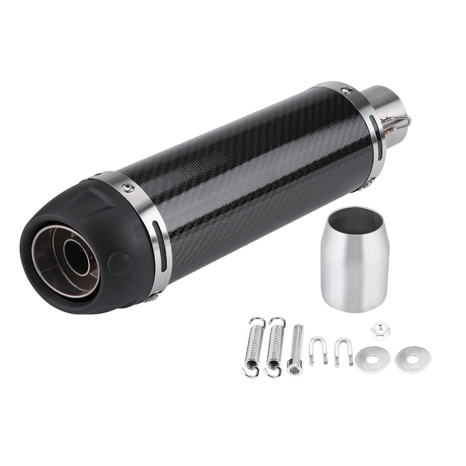 51 Mm Motorradmufflerrohr -Flucht -Schalldämpfer Kohlefaser Edelstahl mit Abnehmbarem DB -Killer für die Meisten Motorräder ATV -Roller 51 Mm Motorradmufflerrohr -Flucht -Schalldämpfer Kohlefaser Edelstahl mit Abnehmbarem DB -Killer für die Meisten Motorräder ATV -Roller von ZDETGU