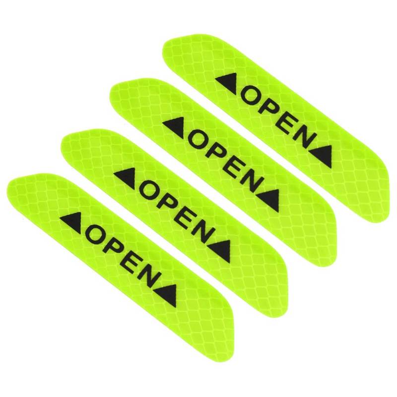 Autosicherheits -Aufkleber, Reflektierender Warnaufkleber, Sichtbare Entfernung 300 M, 4PCS -Set, 5 Farboptionen, Prism -Reflexion für Kurze Kündigung, Geeignet für (Leuchtendes von ZDETGU