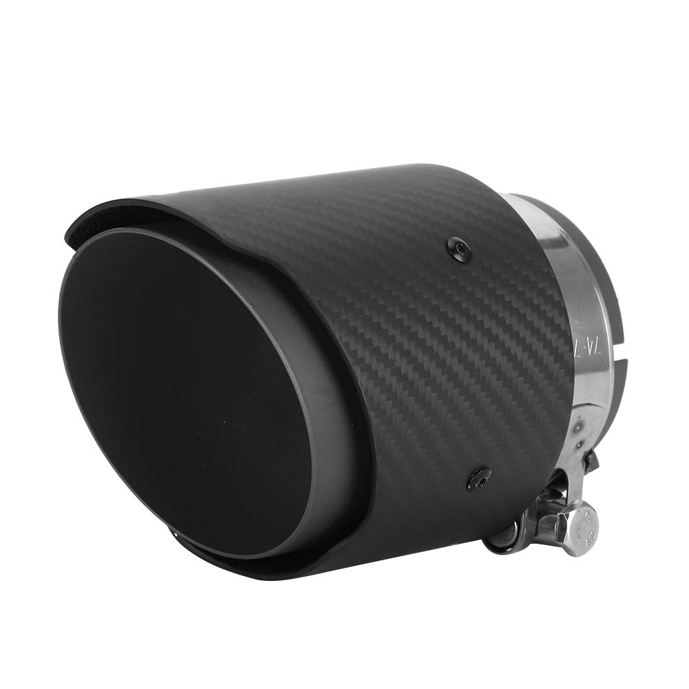 Edelstahl -Kohlefaser -Schwanz -Hals -Abgabrohrspitze mit 80 Mm Einlass 101 Mm Auslass für CX5 CX4 mit Einfacher Installation ohne Schweißen Benötigt (BLACK) von ZDETGU