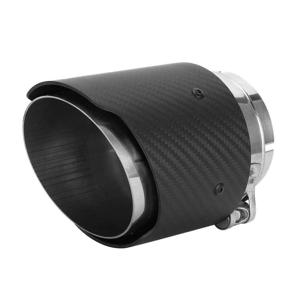 Edelstahl -Kohlefaser -Schwanz -Hals -Abgabrohrspitze mit 80 Mm Einlass 101 Mm Auslass für CX5 CX4 mit Einfacher Installation ohne Schweißen Benötigt (SILVER) von ZDETGU