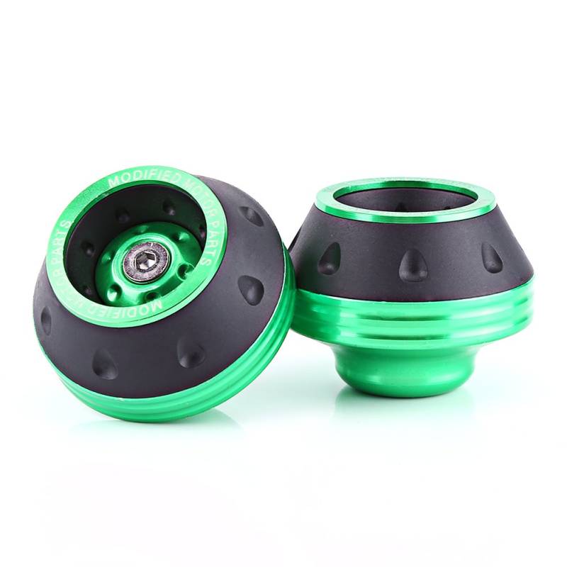 -Frontgabel -Rahmen -Schieberegler, CNC -Aluminiumräder Guard Fall Fall Protection Scooter Moped, Hochwertiges Paar Links Rechts (Green) von ZDETGU