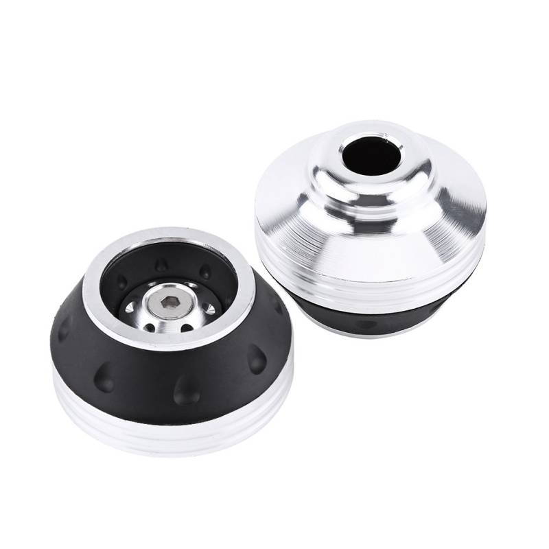 -Frontgabel -Rahmen -Schieberegler, CNC -Aluminiumräder Guard Fall Fall Protection Scooter Moped, Hochwertiges Paar Links Rechts (Silver) von ZDETGU